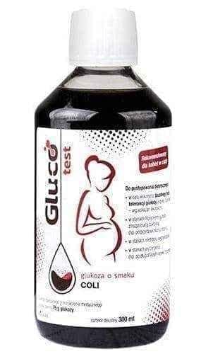 Gluco glucose test with cola flavor 300ml UK