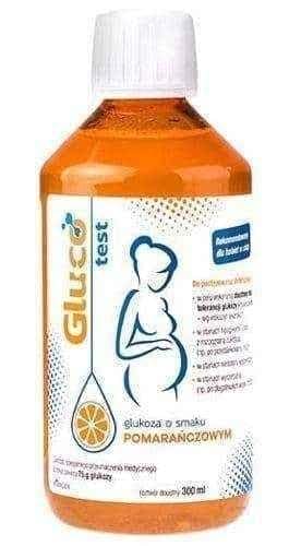 Gluco test glucose flavored with orange 300ml UK