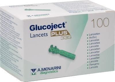 GLUCOJECT Lancets PLUS 33 G 100 pc UK