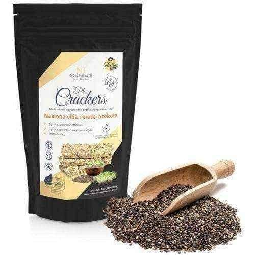Gluten free crackers, chia seeds and broccoli sprouts powder 250g UK