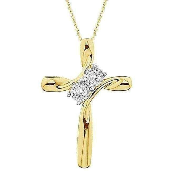 Gold cross necklace UK
