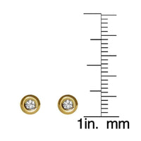 Gold cubic zirconia earrings - 14k Yellow Gold Baby Cubic Zirconia Round Screwback Safety Earrings UK
