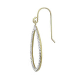Gold drop earrings - 10k Gold and Ice Drop Earrings UK