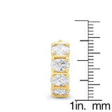 Gold plated cubic zirconia 18k Lined Huggies UK
