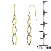 Gold ribbon earrings UK