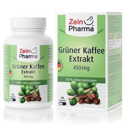 GREEN COFFEE bean extract 450 mg capsules 90 pcs UK