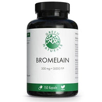 GREEN NATURALS Bromelain 500 mg vegan with 5000 FIP UK
