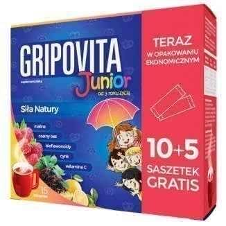 Gripovita Junior 10g x 10 sachets + 5 sachets for free UK