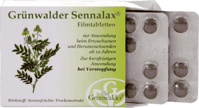 GRÜNWADER Sennalax, alexandrian senna pod, hydroxyanthracene derivatives UK