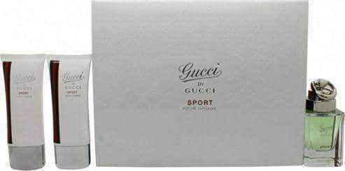 Gucci by Gucci Sport Pour Homme Gift Set 50ml EDT + 50ml Shower Gel + 50ml Aftershave Balm UK