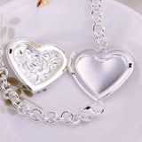 Hakbaho Jewelry Sterling Silver Ingrain Heart Emblem Bracelet UK
