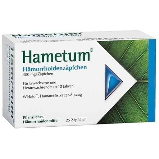 HAMETUM hemorrhoid suppositories 400 mg 25 pcs UK