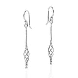 Handmade Infinite Twist Belle Drop .925 Sterling Silver Dangle Earrings (Thailand) UK