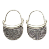 Handmade Silver Diva Hoop Style Karen Hill Tribe Fashon Earrings (Thailand) UK