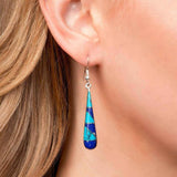 Handmade Silver Turquoise 'Too Blue' Teardrop Earrings (Mexico) UK