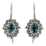 Handmade Sterling Silver 'Balinese Elegance' Topaz Earrings (Indonesia) UK