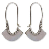 Handmade Sterling Silver Hollow Bell Delicate Hoop Style Earrings (Thailand) UK
