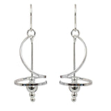 Handmade Sterling Silver Pirouette Drop Swirl/Stately Earrings (Thailand) UK