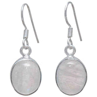Handmade Sterling Silver Rainbow Moonstone Earrings (India) UK