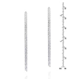Handmade Twisted Stick Ear Thread Slide Through 925 Silver Earrings (Thailand) UK