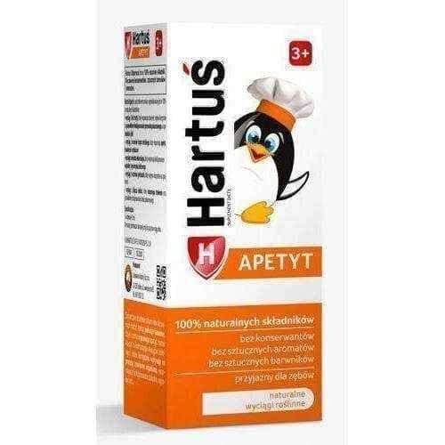 Hartuś appetite syrup for children 3+ 120ml appetite stimulant UK
