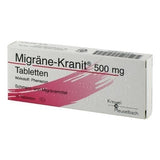 Headache after migraine attack, MIGRAINE, phenazone, KRANIT 500 mg tablets UK