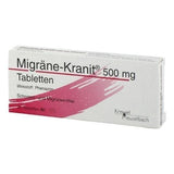 Headache after migraine attack, MIGRAINE, phenazone, KRANIT 500 mg tablets UK