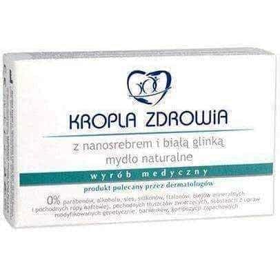 Health drop Natural soap with nanosilver and white clay 100g UK