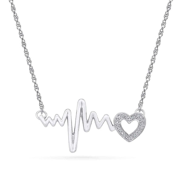 Heartbeat Jewelry | Heartbeat necklace | Sterling Silver Diamond UK