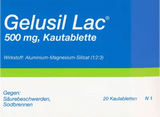 Heartburn, acid regurgitation, duodenal ulcer, GELUSIL LAC chewable tablets UK