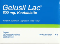 Heartburn, acid regurgitation, duodenal ulcer, GELUSIL LAC chewable tablets UK