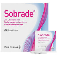 Heartburn & reflux (also during pregnancy), SOBRADE chewable tablets UK