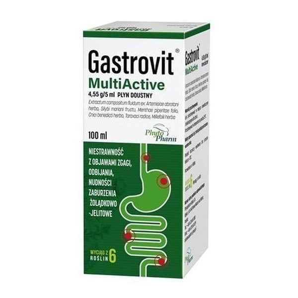 Heartburn, belching, nausea, abdominal pain, Gastrovit multiactive oral liquid UK
