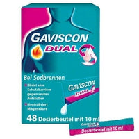 Heartburn, stomach pain, GAVISCON Dual suspenses in a sachet UK