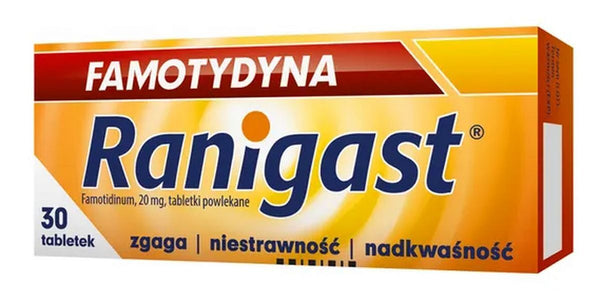 heartburn and indigestion medication Famotidine Ranigast 30 tablets