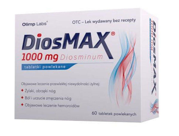 Heavy aching legs and fatigue, DiosMax 1 g 60 UK