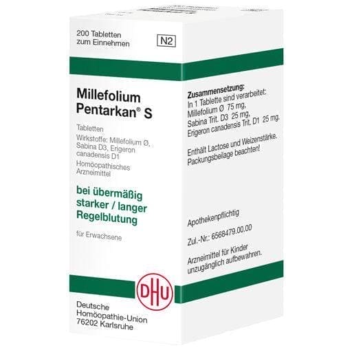 Heavy and/or prolonged menstrual bleeding, MILLEFOLIUM PENTARKAN S tablets UK