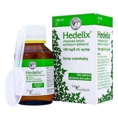 HEDELIX, Cough Syrup Bronchial Spasms, bronchospasm treatment, nighttime cough 4+ UK