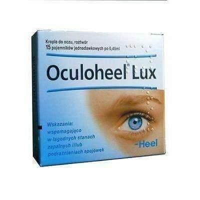 Heel OCULOHEEL® LUX - Pure Eye Drops 15 Vials/0.45 ml Each UK Stock itching UK