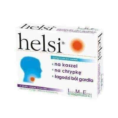 Helsinki (Helsi) lozenges flavored with blackcurrant x 30 pieces, home remedies for sore throat UK