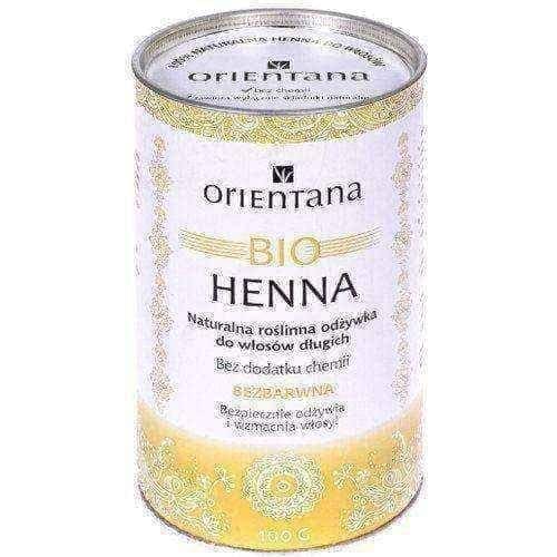 Henna conditioner | ORIENTANA Bio Henna colorless conditioner for long hair 100g UK