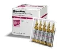 HEPA MERZ infusion concentrate ampoules 25X10 ml liver failure UK