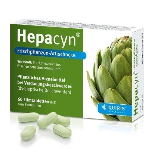 HEPACYN fresh plant artichoke film-coated tablets 60 pcs UK