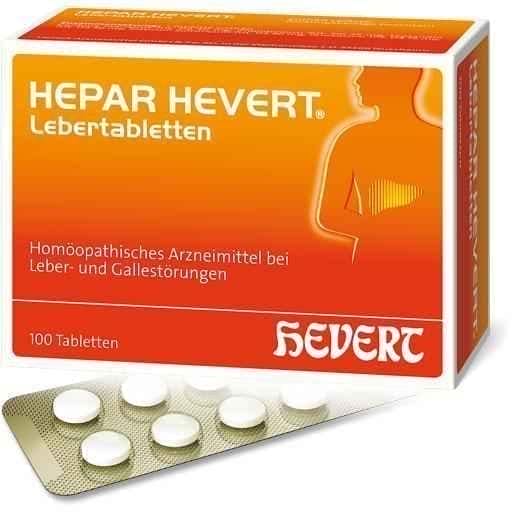 HEPAR HEVERT liver tablets 100 pc UK