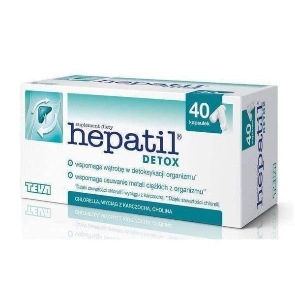 HEPATIL DETOX x 40 capsules liver detoxification UK