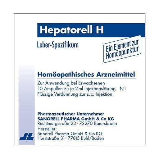 HEPATORELL H ampoules 10X2 ml Taraxacum officinale, dandelion UK