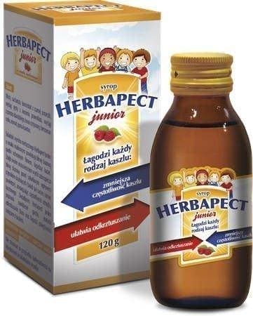 HERBAPECT Junior syrup 100 ml affecting the throat UK