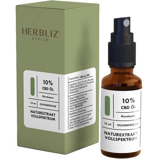 HERBLIZ CBD mouth spray 10% olive freshness 10 ml UK