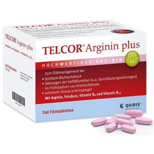 High blood pressure TELCOR L arginine plus tabl. 240 pcs UK