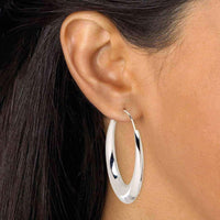 Hoop Earrings in Sterling Silver Tailored UK